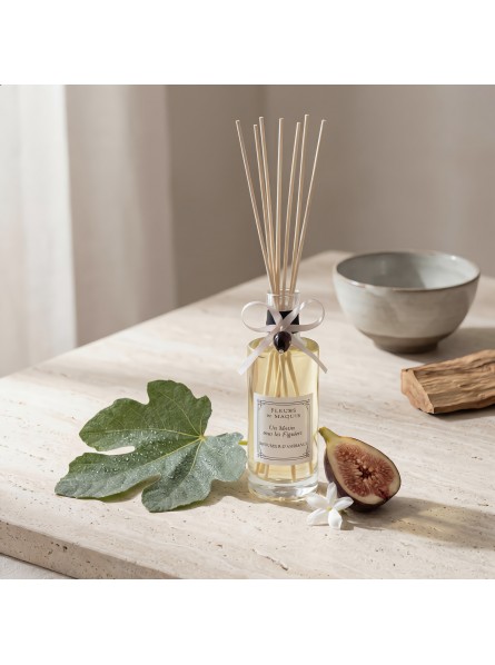 Un Matin sous les Figuiers, un diffuseur d’ambiance doux et lumineux inspiré de la fraîcheur du figuier.
