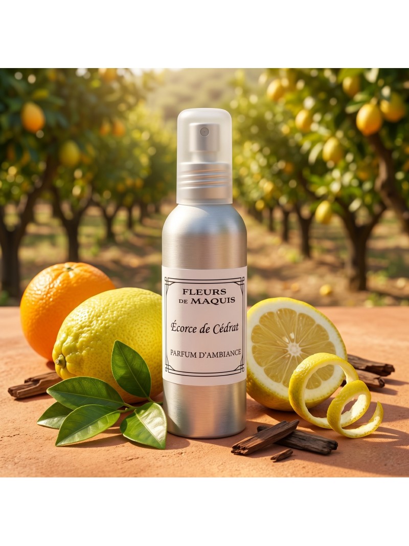 Écorce de Cédrat 100ml — Fragrance d'auteur, explosion d'agrumes corses sur fond boisé