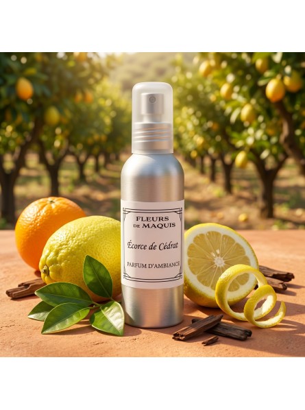 Écorce de Cédrat 100ml — Fragrance d'auteur, explosion d'agrumes corses sur fond boisé
