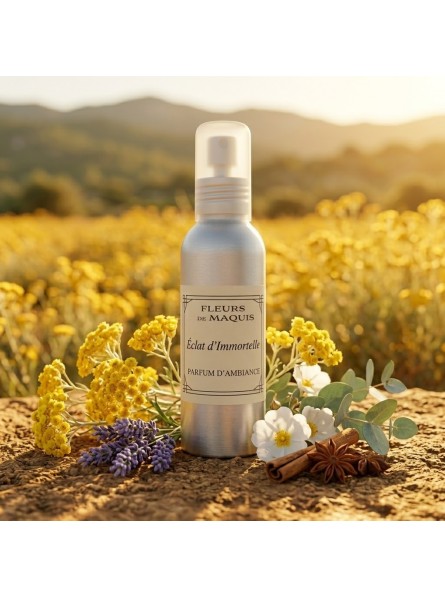 Éclat d'Immortelle 100ml — Fragrance d'auteur solaire, essence d'immortelle et ode au maquis corse