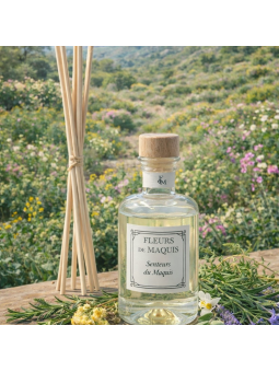Senteurs du Maquis, un diffuseur d’ambiance aromatique inspiré de la force végétale du maquis corse.