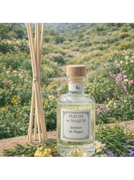 Senteurs du Maquis, un diffuseur d’ambiance aromatique inspiré de la force végétale du maquis corse.
