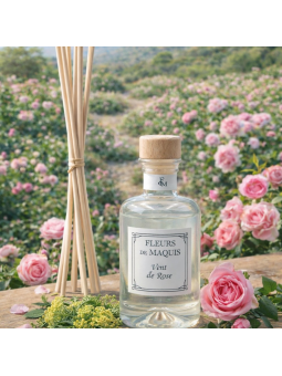 Vent de Rose, un diffuseur d’ambiance floral et délicat à l’élégance douce et lumineuse.