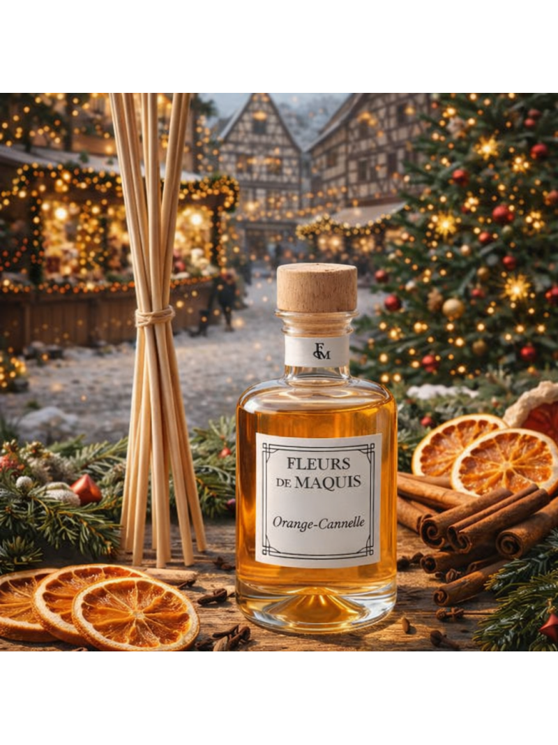Orange-Cannelle, un diffuseur d’ambiance chaleureux et épicé aux accents d’agrumes gourmands.